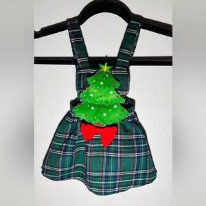 Baby’s Plaid Jumper with Christmas Tree